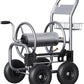 Giraffe Tools Hose Reel Cart, Hose Cart with Wheels Heavy Duty, Industrial Hose Reels for Outside, 250-Feet of 5/8" Hose Capacity, Hose Guide Pre-Installed, Grey