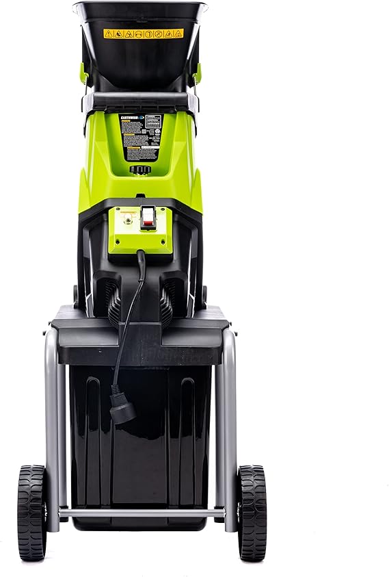 Earthwise GS70015 15-Amp Garden Corded Electric Chipper, Collection Bin