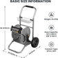 Giraffe Tools Garden Hose Reel Cart with Wheels, Heavy Duty Metal Water Hose Reel Cart, 200 ft of 1/2 Capacity, Mobile Hose Reel Cart for Outside
