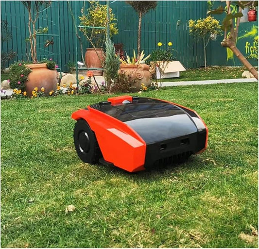 Cordless Electric Lawn Trimmer, Lawn Mower Automatic Rechargeable Robot Mower with Docking Station Smart App Control Gardening Tools for Golf Course and Garden Lightweight Low Noise Easy to use