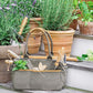6 Piece Stainless Steel Heavy Duty Garden Tools Set, with Ash Wood Handle and Non-Slip Rubber Grip Pruner, Premium Canvas and Leather Storage Tote Bag, Outdoor Hand Tools, Garden Gift