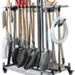 Heavy duty garden tool organizer garage storage holder storage large long farming tools lawn tool metal rack shovel and rake organizer