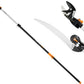 Fiskars 2-in-1 Extendable Tree Pruner and Pole Saw (Extends 7.9 - 12 feet) with Rotating Head, Pruning Stik Model with15-Inch Double-Grind Saw Blade, and Double Locking System